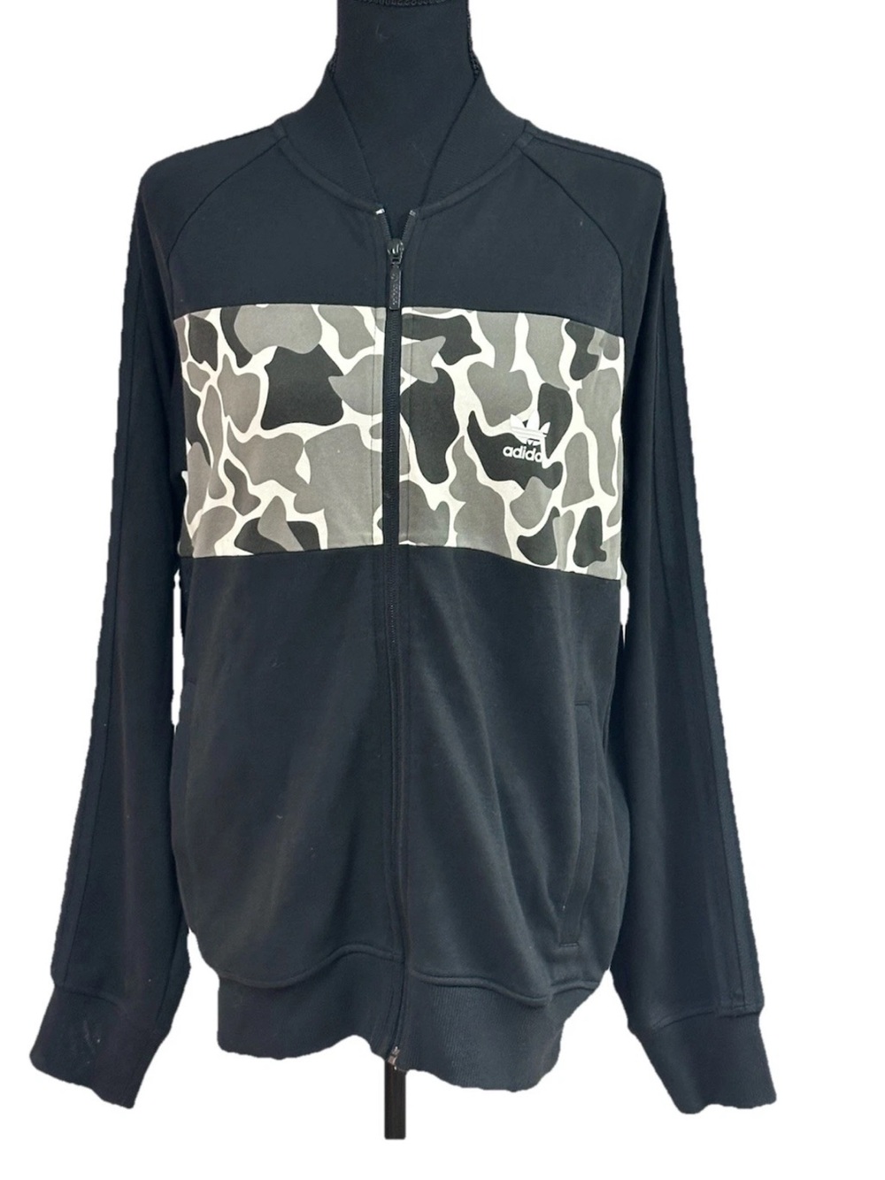 Adidas Originals Graphics Camouflage Splicing Jacket Black Size M